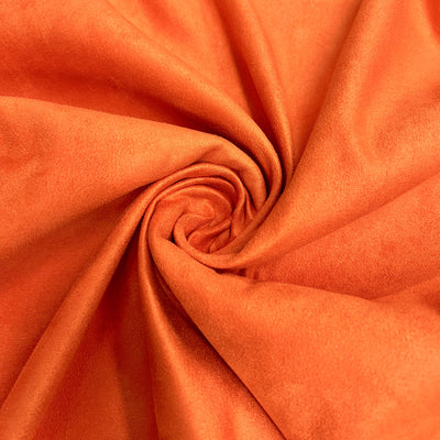 Giana ORANGE Faux Suede Polyester Microsuede Fabric by the Yard - 10223
