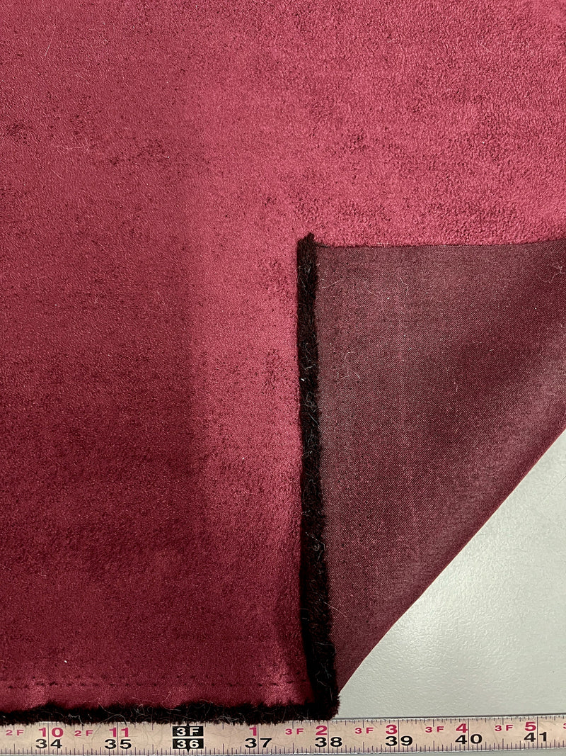 Giana WINE Faux Suede Polyester Microsuede Fabric by the Yard - 10223