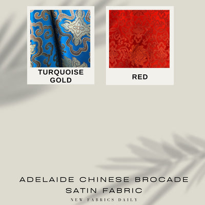 Adelaide Chinese Brocade Satin Fabric by the Yard - 10058