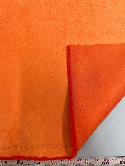 Giana ORANGE Faux Suede Polyester Microsuede Fabric by the Yard - 10223