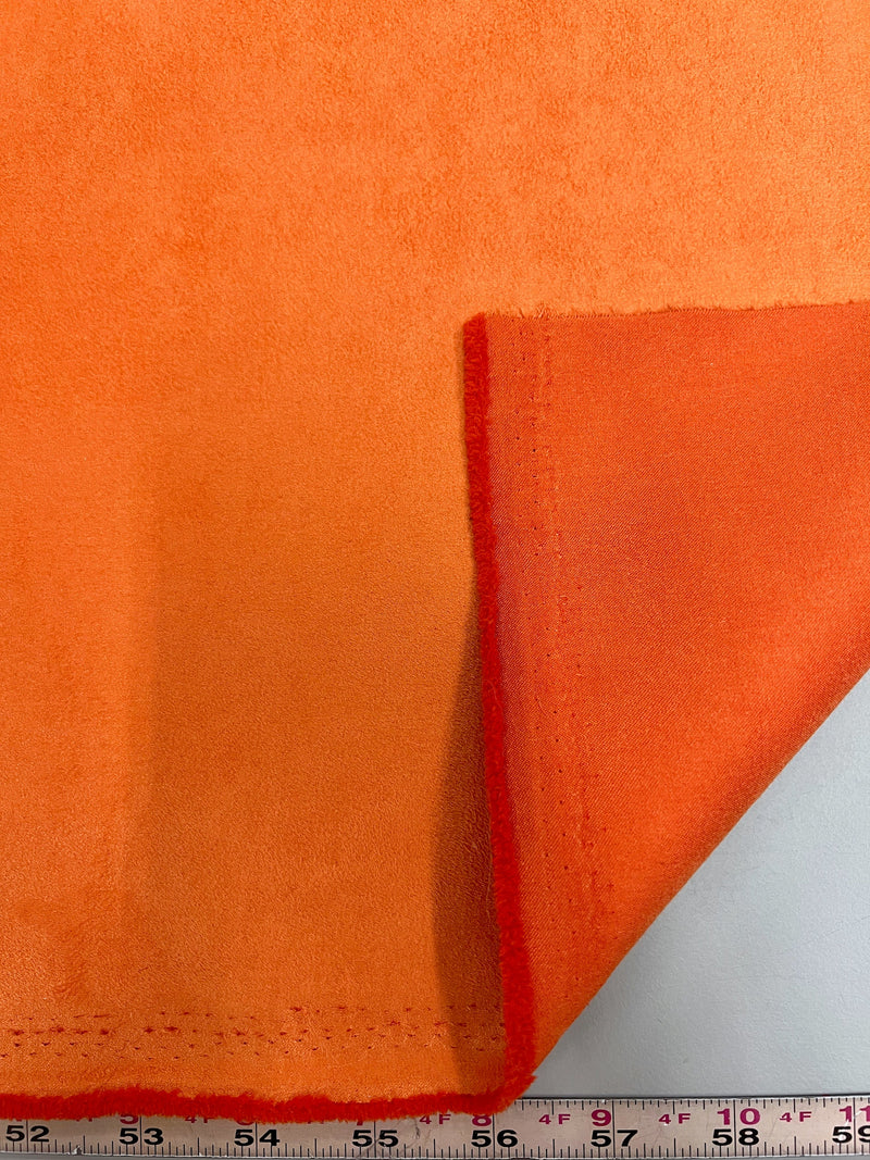 Giana ORANGE Faux Suede Polyester Microsuede Fabric by the Yard - 10223
