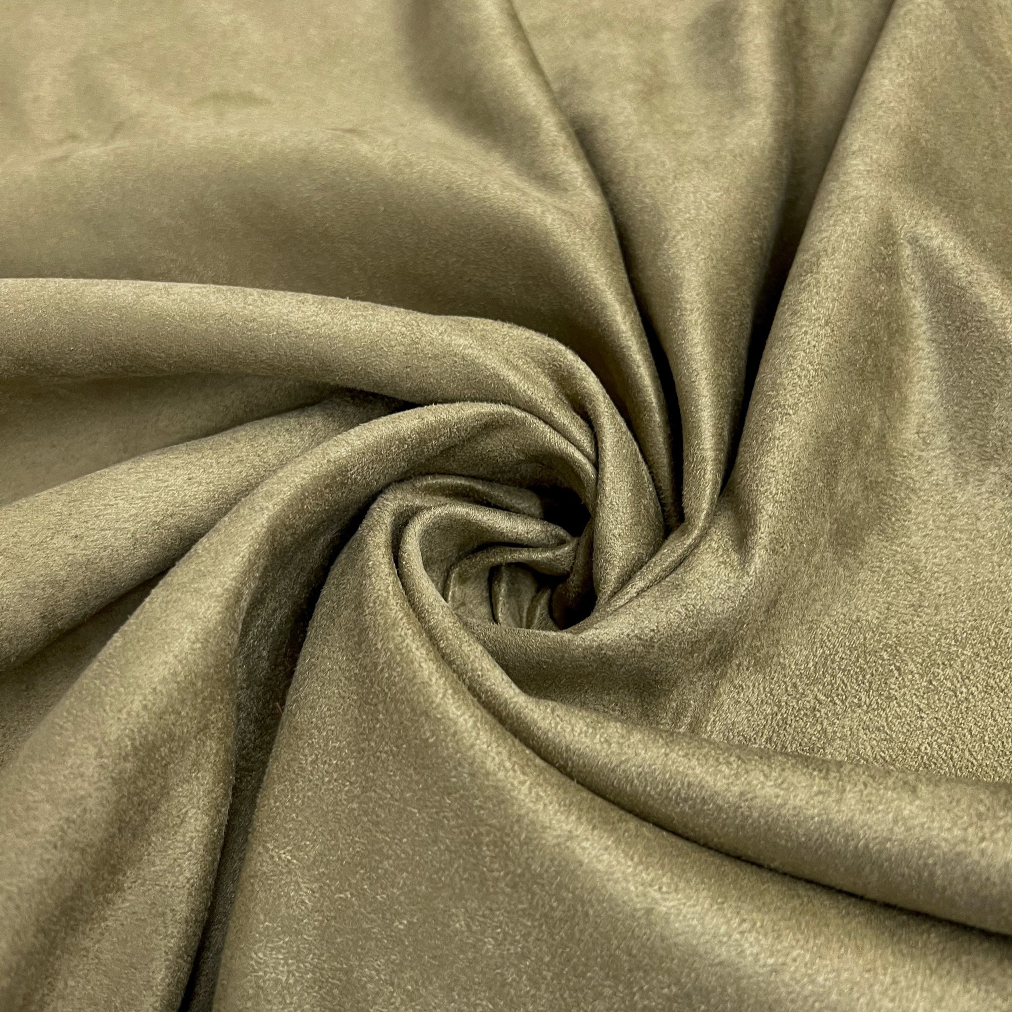 Giana OLIVE Faux Suede Polyester Microsuede Fabric by the Yard - 10223