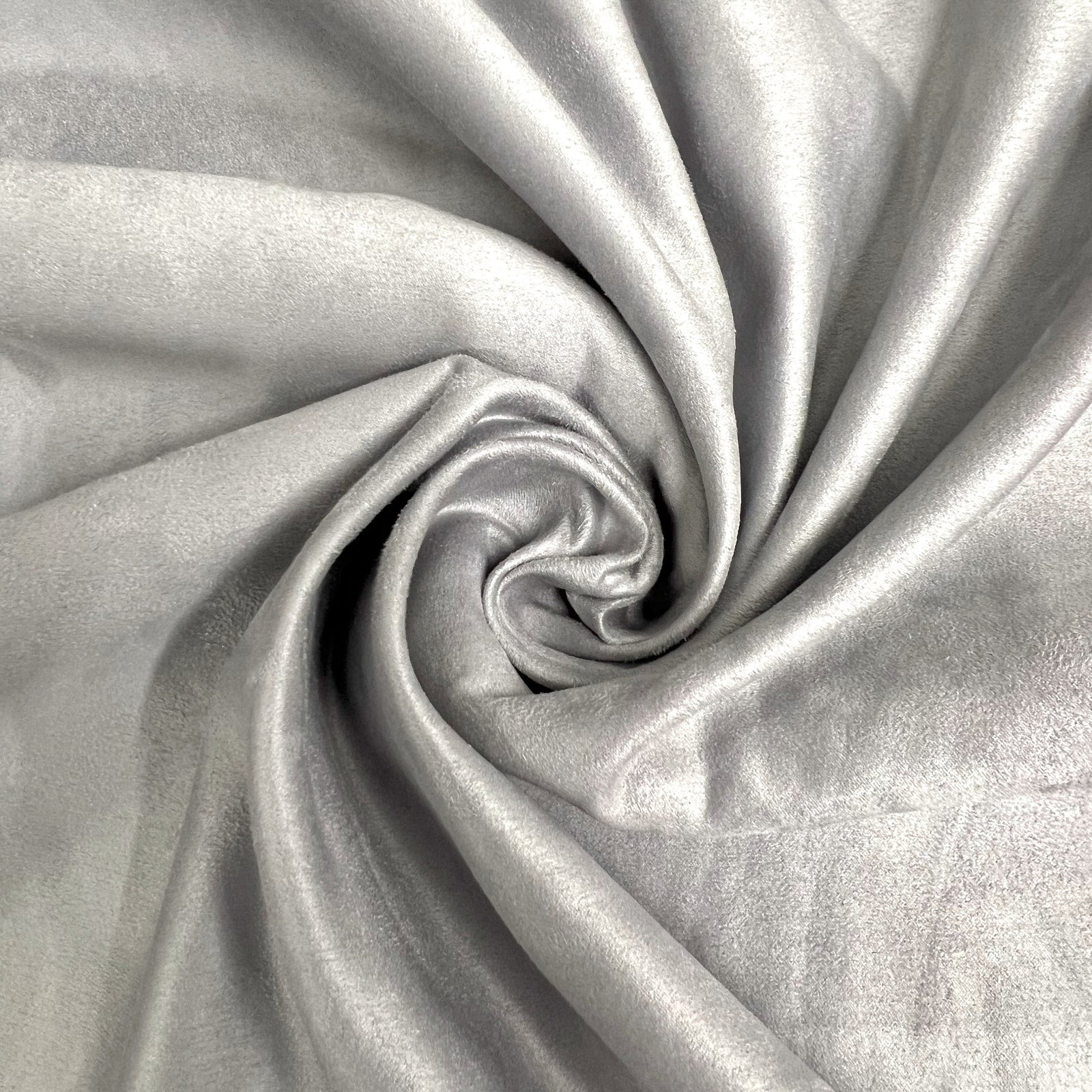 Giana SILVER Faux Suede Polyester Microsuede Fabric by the Yard - 10223