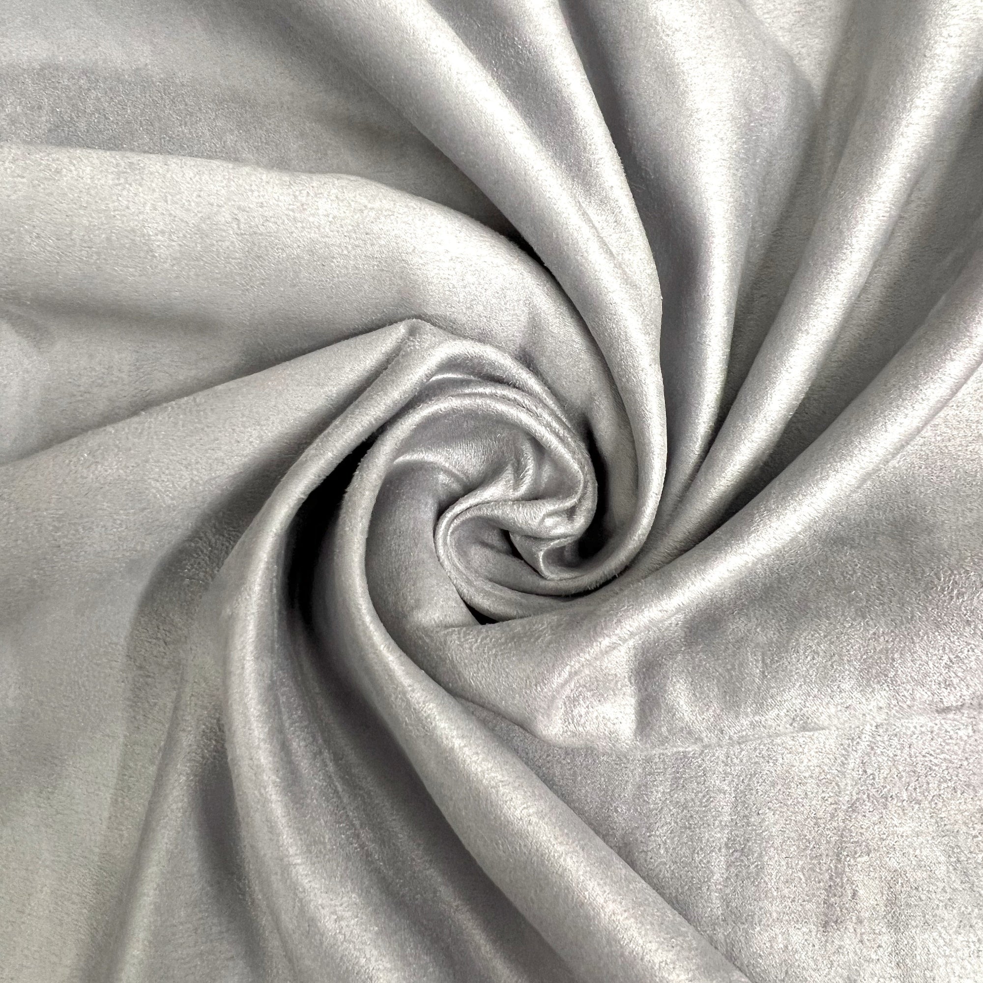 Giana SILVER Faux Suede Polyester Microsuede Fabric by the Yard - 10223