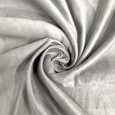Giana SILVER Faux Suede Polyester Microsuede Fabric by the Yard - 10223