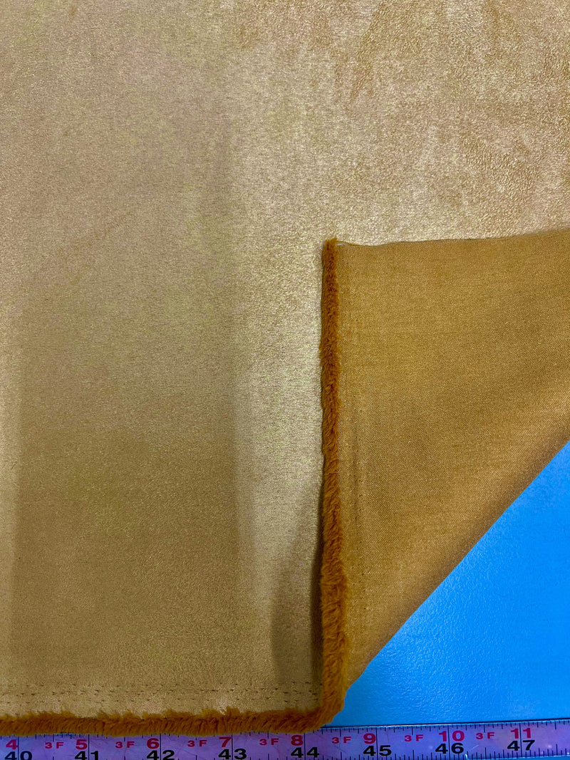 Giana GOLD Faux Suede Polyester Microsuede Fabric by the Yard - 10223