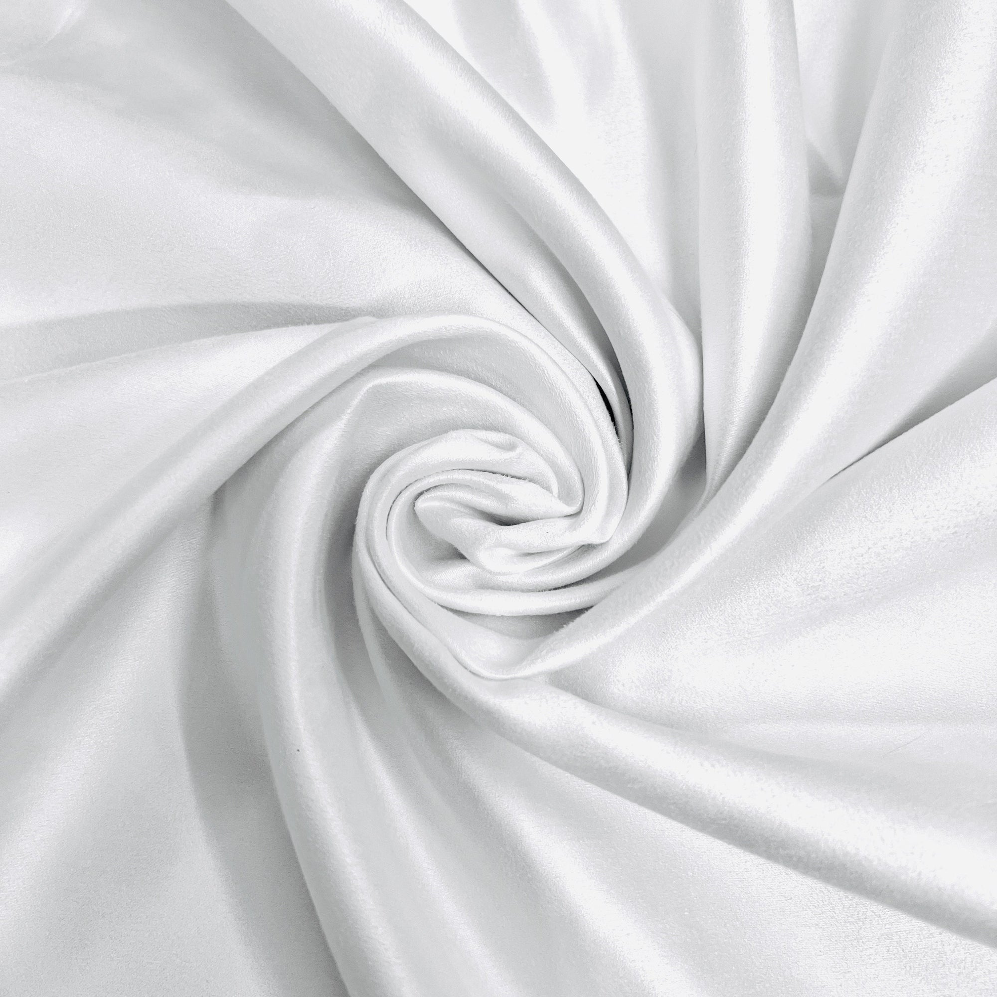 Giana WHITE Faux Suede Polyester Microsuede Fabric by the Yard - 10223