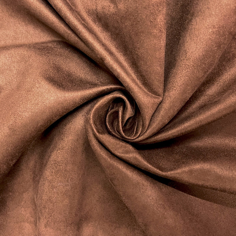 Giana BROWN Faux Suede Polyester Microsuede Fabric by the Yard - 10223