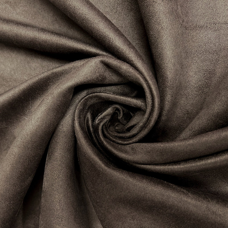 Giana DARK CHOCOLATE Faux Suede Polyester Microsuede Fabric by the Yard - 10223