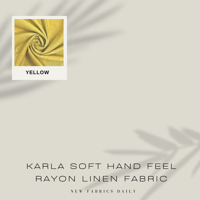 Karla Soft Hand Feel Linen Rayon Fabric by the Yard for Clothes, Costumes, Crafts, etc - 10194