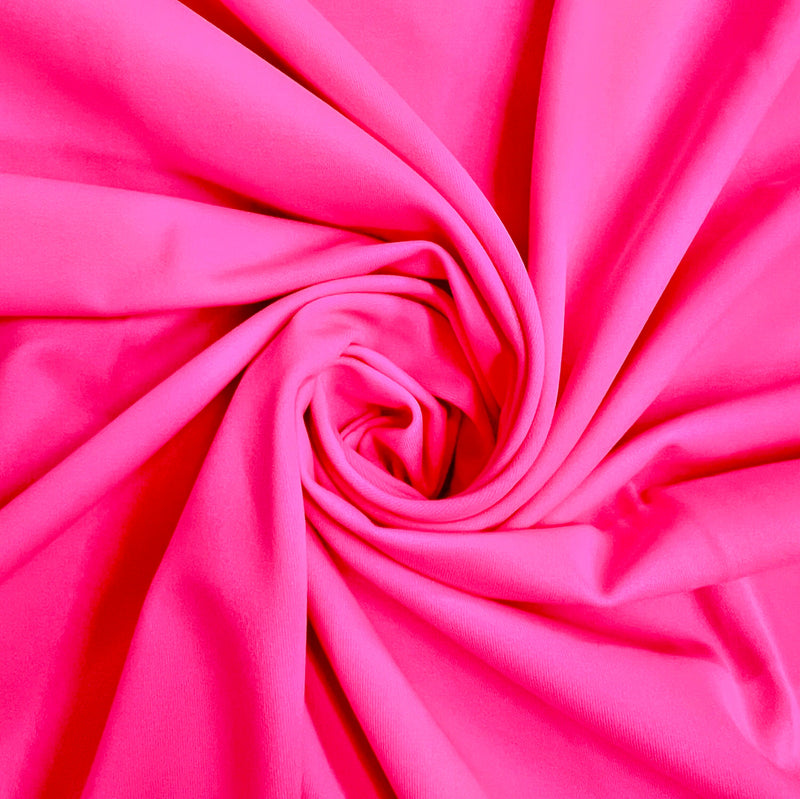 Giselle NEON PINK Nylon Spandex Stretch Matte Tricot Medium Weight Fabric for Apparel, Swimwear, Activewear, Sportswear, Costumes, Crafts