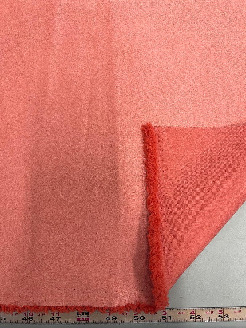 Giana CORAL Faux Suede Polyester Microsuede Fabric by the Yard - 10223