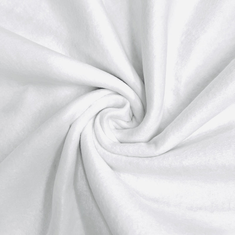 Abby WHITE 72" Acrylic Felt Fabric by the Yard - 10030