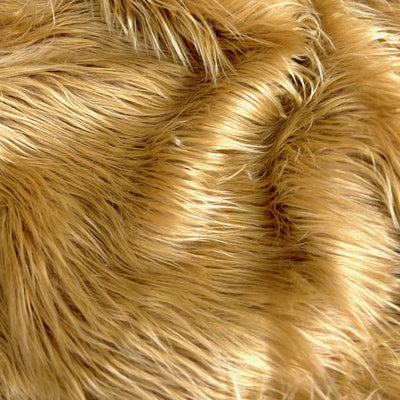 Eden DARK CAMEL Shaggy Long Pile Soft Faux Fur Fabric for Fursuit, Cosplay Costume, Photo Prop, Trim, Throw Pillow, Crafts