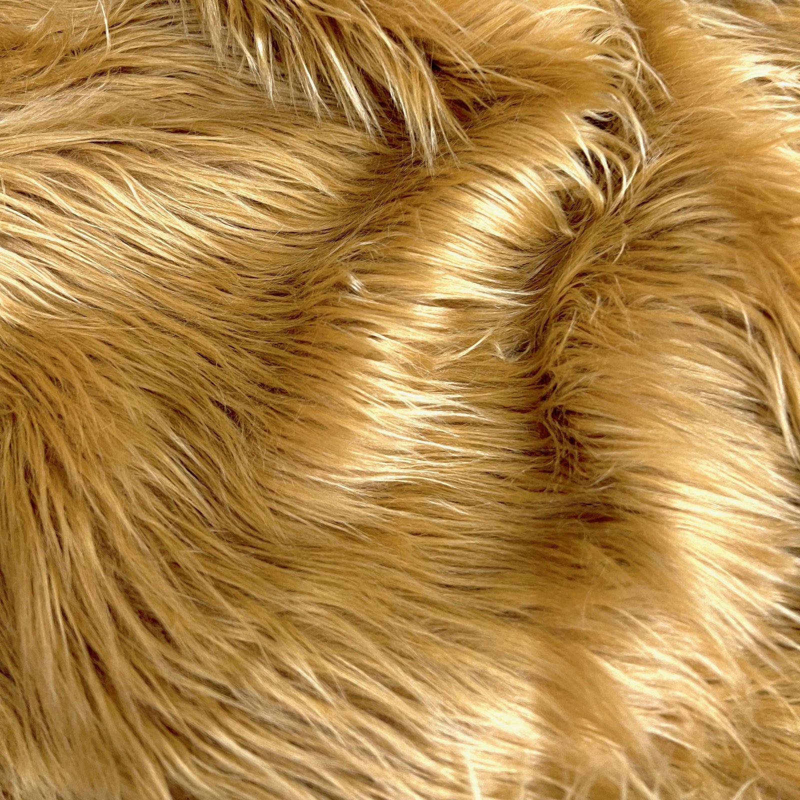 Eden DARK CAMEL Shaggy Long Pile Soft Faux Fur Fabric for Fursuit, Cosplay Costume, Photo Prop, Trim, Throw Pillow, Crafts