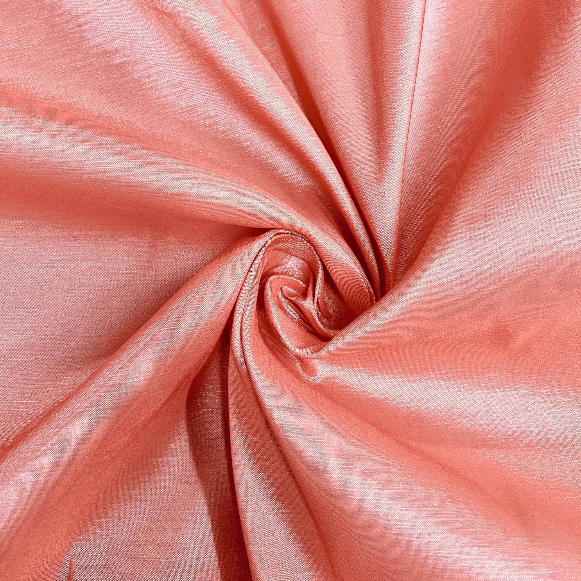 Irene CORAL Stretch Taffeta Fabric for Gowns, Bridal Wear, Home Decor, Lining, Clothes, Costumes, Crafts - 10196 NewFabricsDaily