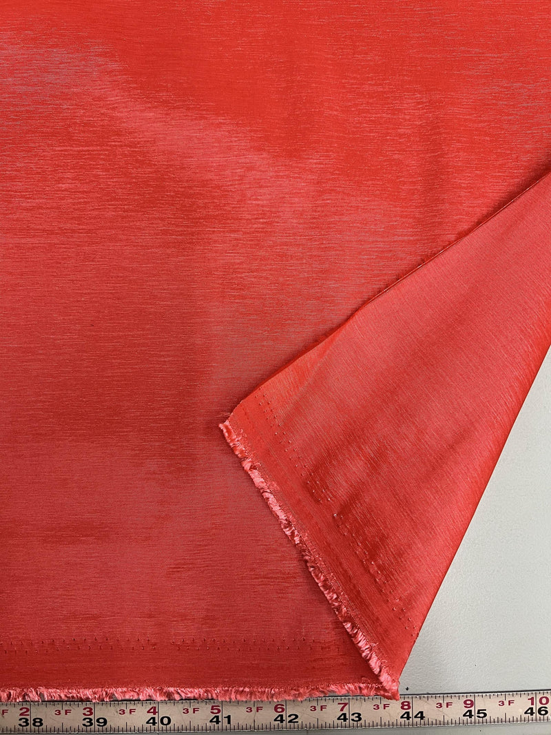 Irene DARK CORAL Stretch Taffeta Fabric for Gowns, Bridal Wear, Home Decor, Lining, Clothes, Costumes, Crafts - 10196 NewFabricsDaily