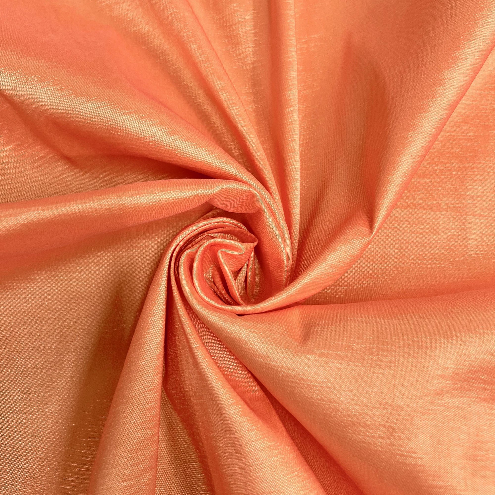 Irene CANTALOUPE ORANGE Stretch Taffeta Fabric for Gowns, Bridal Wear, Home Decor, Lining, Clothes, Costumes, Crafts - 10196 NewFabricsDaily