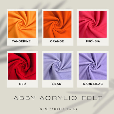 Abby 72" Wide Acrylic Felt Fabric by the Yard