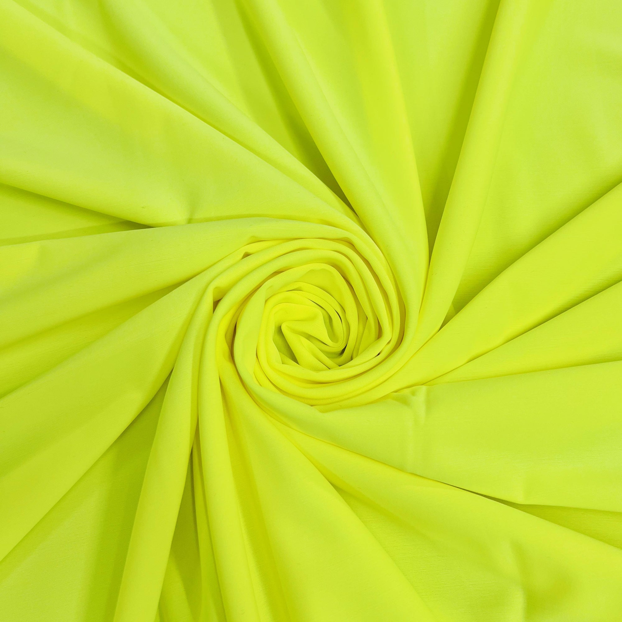Giselle NEON YELLOW Nylon Spandex Stretch Matte Tricot Medium Weight Fabric for Apparel, Swimwear, Activewear, Sportswear, Costumes, Crafts