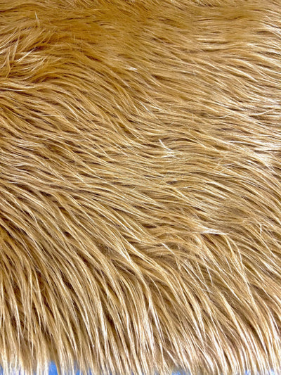 Eden DARK CAMEL Shaggy Long Pile Soft Faux Fur Fabric for Fursuit, Cosplay Costume, Photo Prop, Trim, Throw Pillow, Crafts