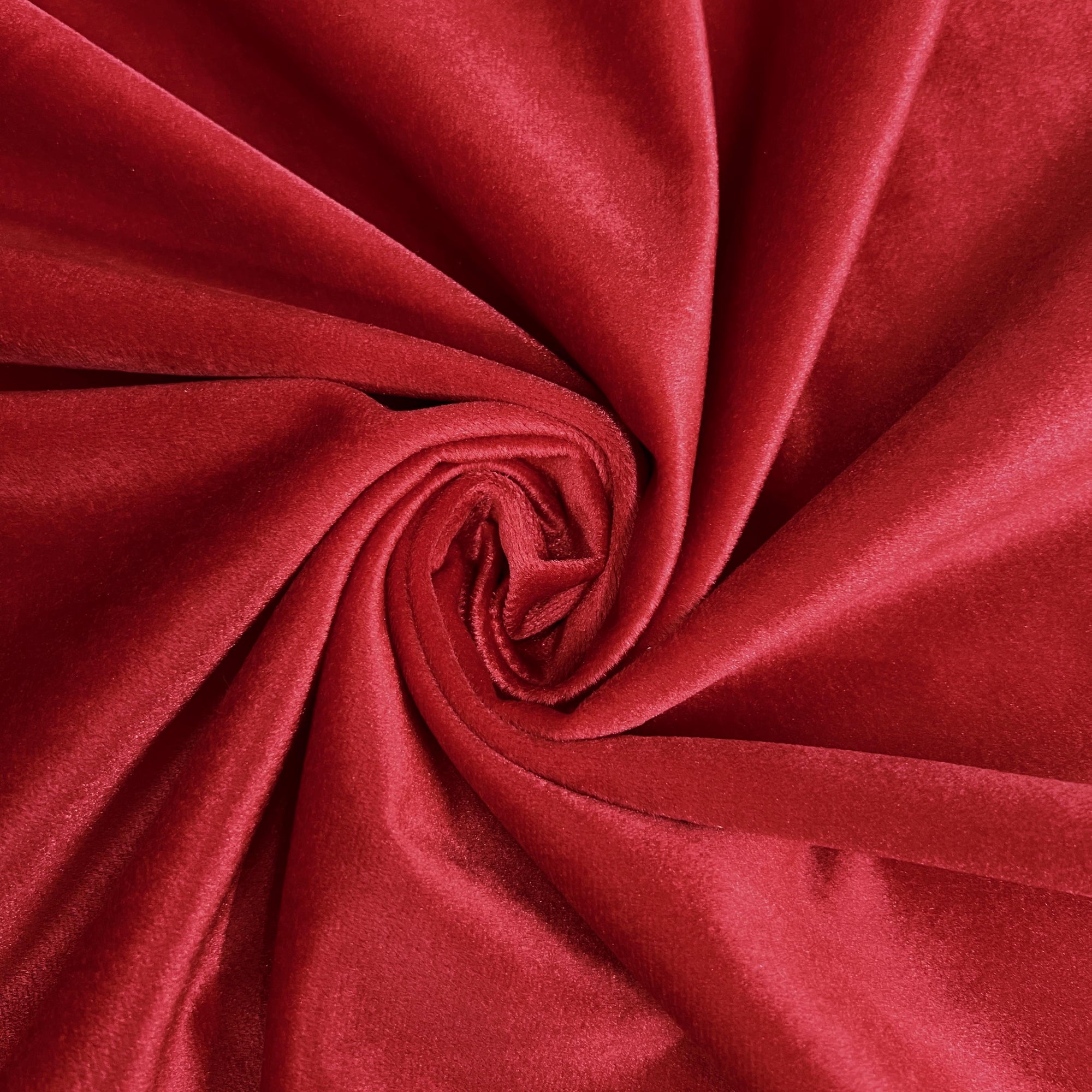 Contessa RED Plush Non-Stretch Velvet Fabric for Apparel, Costumes, Curtains, Chair/Throw Pillow Cover, Crafts
