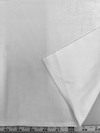Contessa WHITE Plush Non-Stretch Velvet Fabric for Apparel, Costumes, Curtains, Chair/Throw Pillow Cover, Crafts