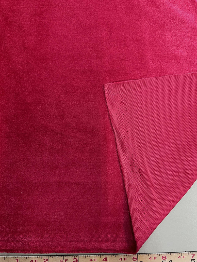 Contessa FUCHSIA Plush Non-Stretch Velvet Fabric for Apparel, Costumes, Curtains, Chair/Throw Pillow Cover, Crafts