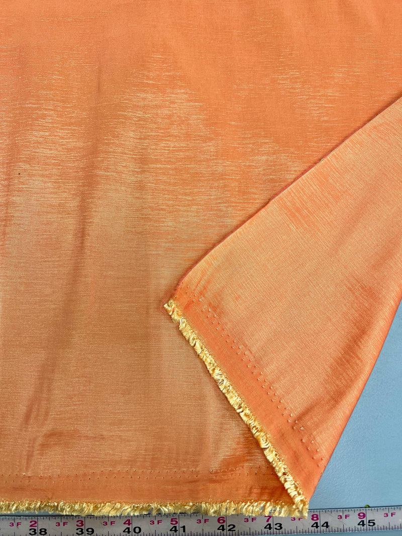 Irene CANTALOUPE ORANGE Stretch Taffeta Fabric for Gowns, Bridal Wear, Home Decor, Lining, Clothes, Costumes, Crafts - 10196 NewFabricsDaily