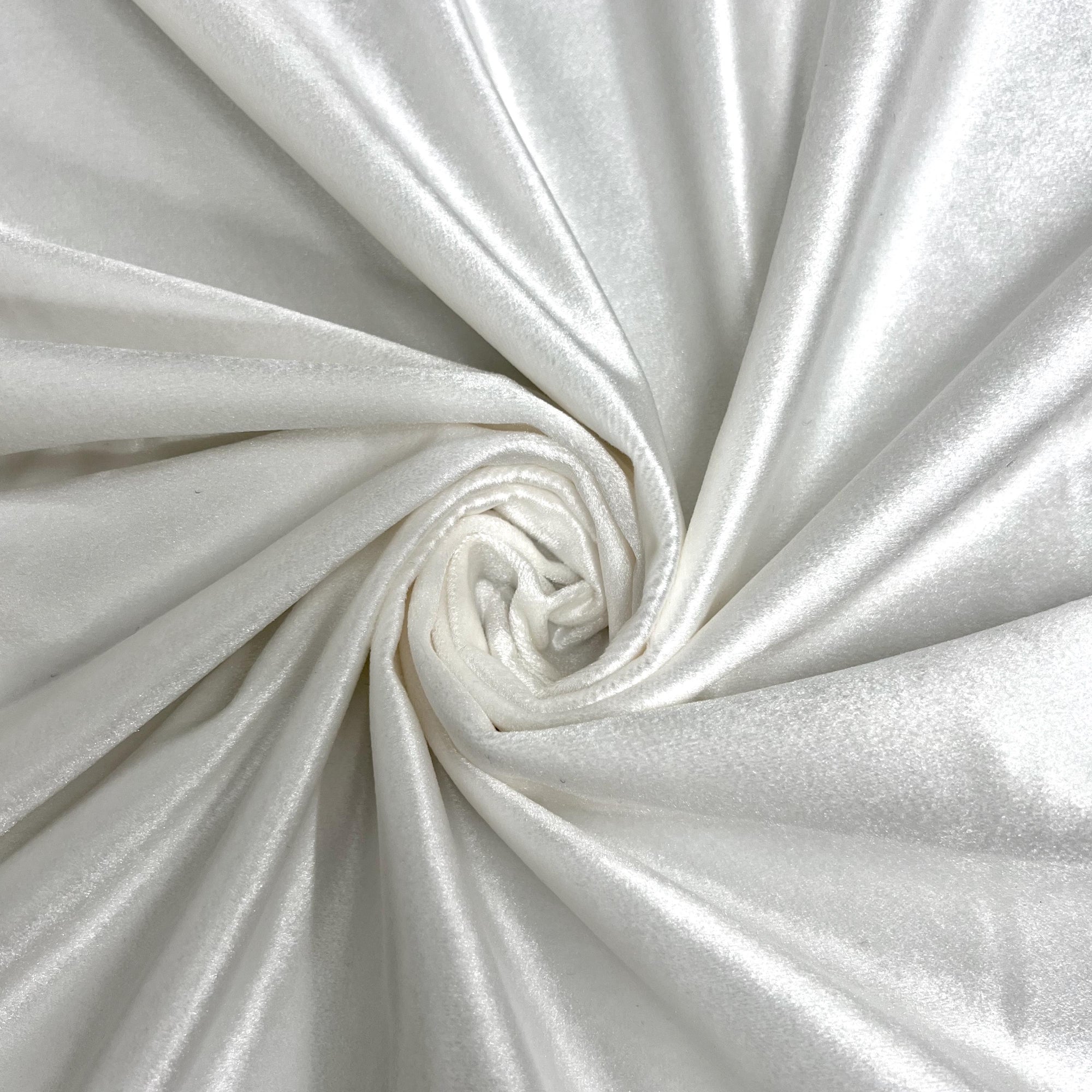 Contessa OFF WHITE Plush Non-Stretch Velvet Fabric for Apparel, Costumes, Curtains, Chair/Throw Pillow Cover, Crafts