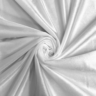 Contessa WHITE Plush Non-Stretch Velvet Fabric for Apparel, Costumes, Curtains, Chair/Throw Pillow Cover, Crafts