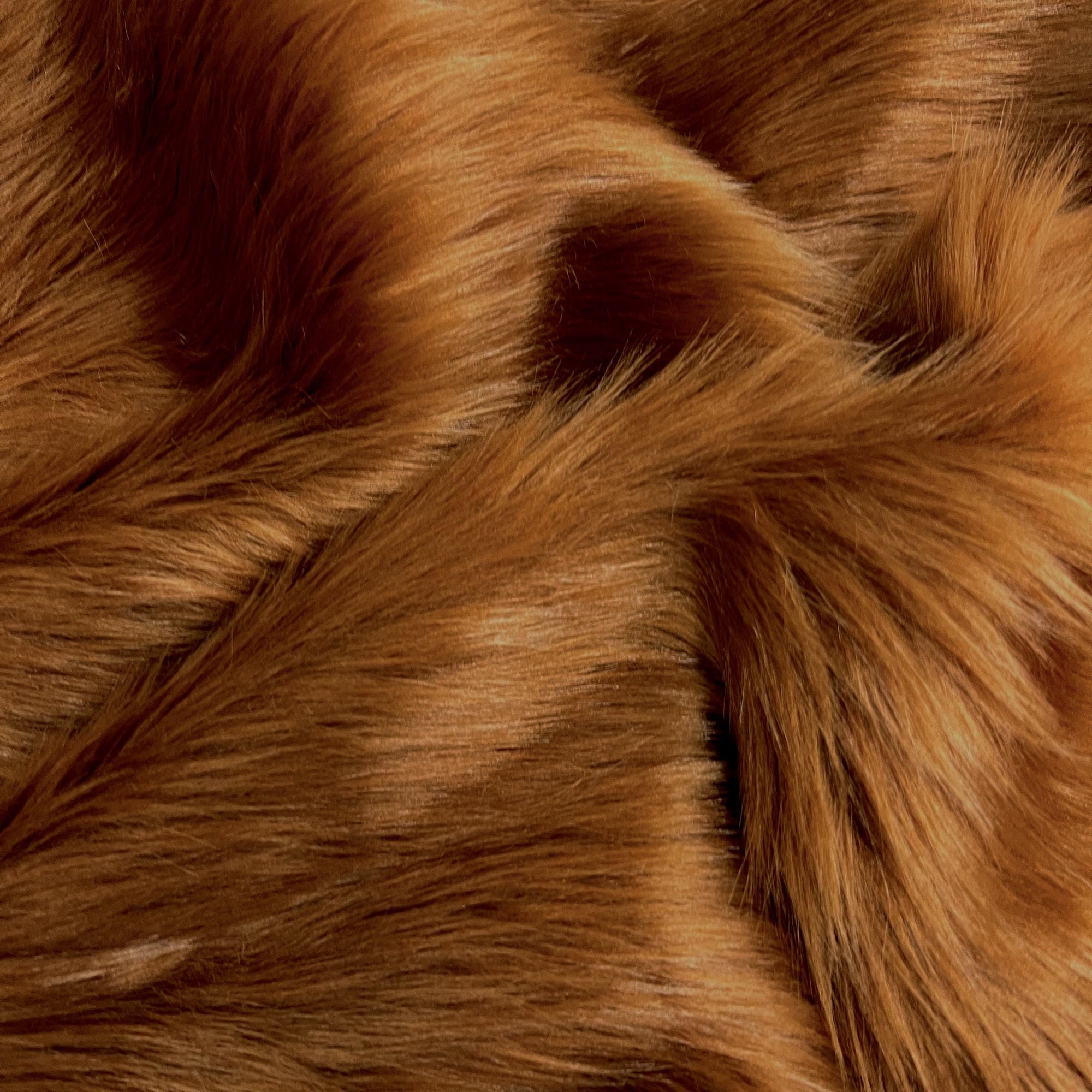 Sasha DARK RUST Long Pile Soft Luxury Faux Fur Fabric Fursuit, Cosplay Costume, Photo Prop, Trim, Throw Pillow, Crafts