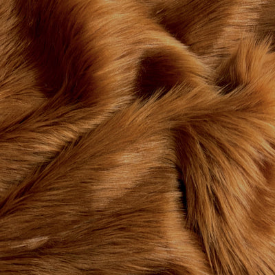 Sasha DARK RUST Long Pile Soft Luxury Faux Fur Fabric Fursuit, Cosplay Costume, Photo Prop, Trim, Throw Pillow, Crafts