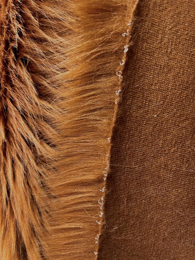 Sasha DARK RUST Long Pile Soft Luxury Faux Fur Fabric Fursuit, Cosplay Costume, Photo Prop, Trim, Throw Pillow, Crafts