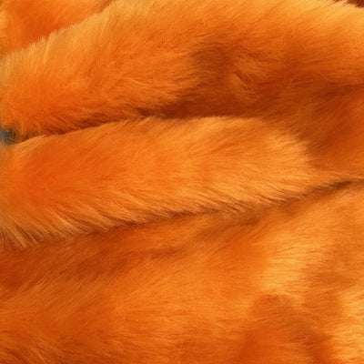 Zahra DARK ORANGE 0.75 Inch Short Pile Soft Faux Fur Fabric for Fursuit, Cosplay Costume, Photo Prop, Trim, Throw Pillow, Crafts - 10177