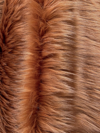 Sasha DARK RUST Long Pile Soft Luxury Faux Fur Fabric Fursuit, Cosplay Costume, Photo Prop, Trim, Throw Pillow, Crafts