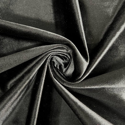 Contessa BLACK Plush Non-Stretch Velvet Fabric for Apparel, Costumes, Curtains, Chair/Throw Pillow Cover, Crafts