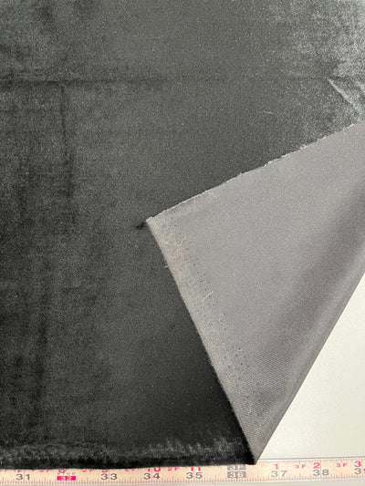 Contessa BLACK Plush Non-Stretch Velvet Fabric for Apparel, Costumes, Curtains, Chair/Throw Pillow Cover, Crafts