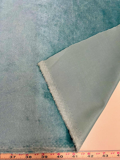 Contessa SLATE BLUE Plush Non-Stretch Velvet Fabric for Apparel, Costumes, Curtains, Chair/Throw Pillow Cover, Crafts