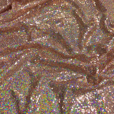 Leila DUSTY ROSE IRIDESCENT Sequins on Mesh Fabric by the Yard - 10050