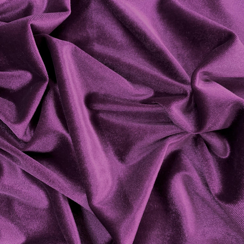 Princess DARK ORCHID Polyester Spandex Stretch Velvet Fabric by the Yard for Bows, Headwraps, Clothes, Costumes, Crafts - 10001