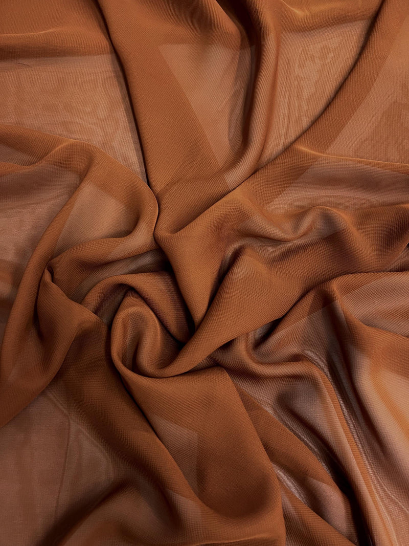 Danielle RUST Polyester Hi-Multi Chiffon Fabric by the Yard - 10075