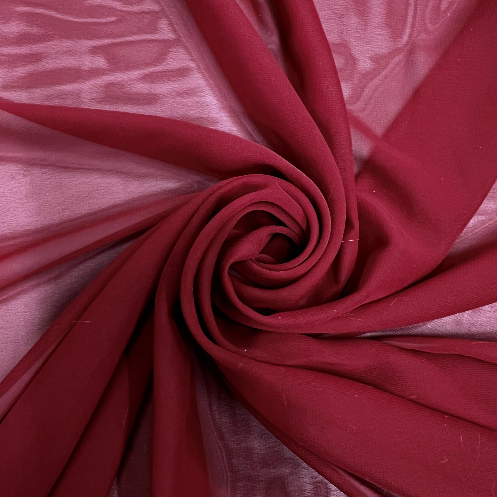 Danielle CRANBERRY Polyester Hi-Multi Chiffon Fabric by the Yard - 10075