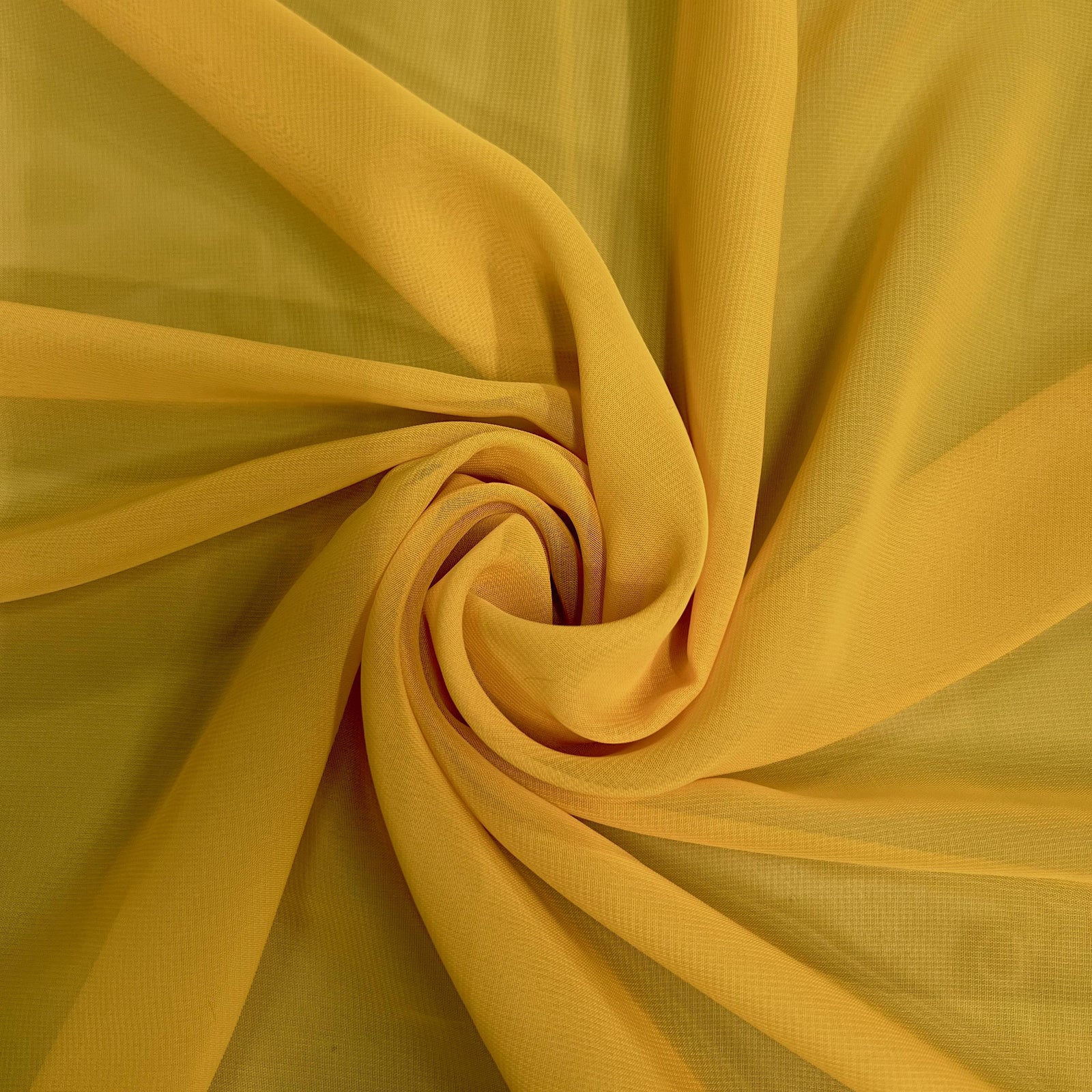 Danielle SAFFRON YELLOW Polyester Hi-Multi Chiffon Fabric by the Yard - 10075