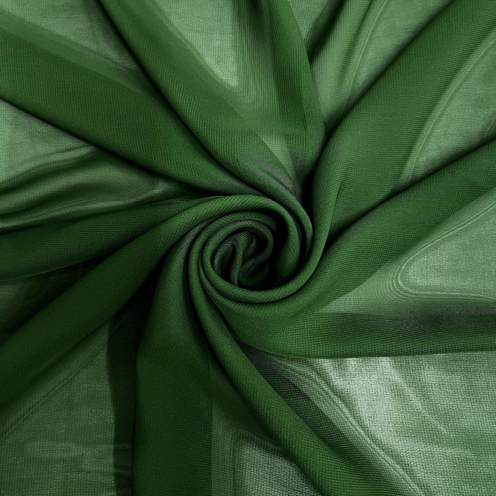 Danielle HUNTER GREEN Polyester Hi-Multi Chiffon Fabric by the Yard - 10075