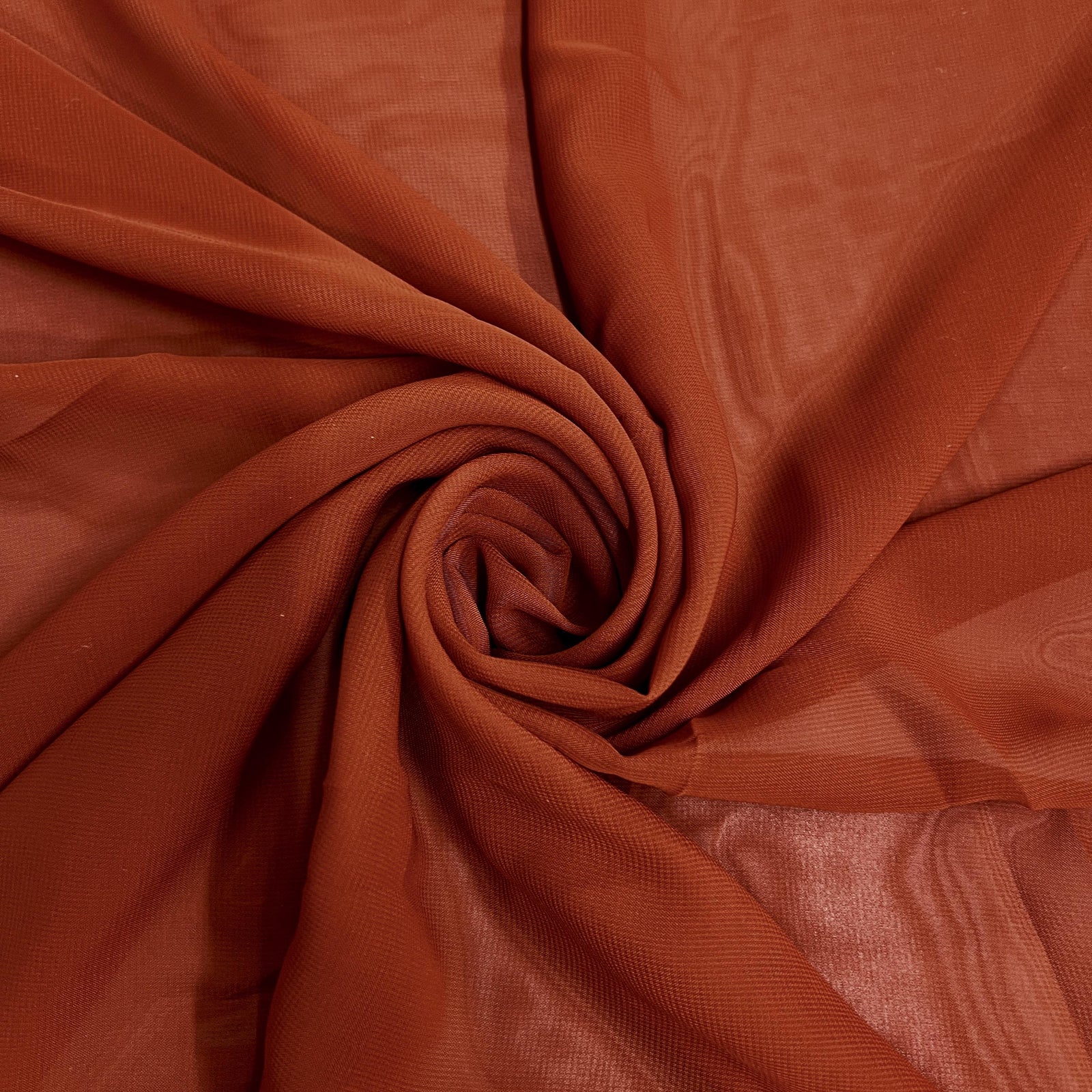 Danielle BURNT ORANGE Polyester Hi-Multi Chiffon Fabric by the Yard - 10075
