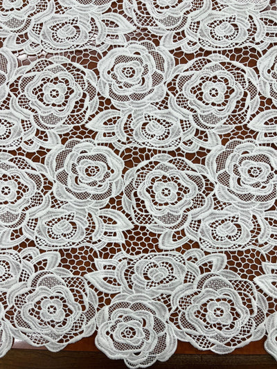 Aleah OFF WHITE Guipure Venice Medium Weight Lace Fabric by the Yard - 10147