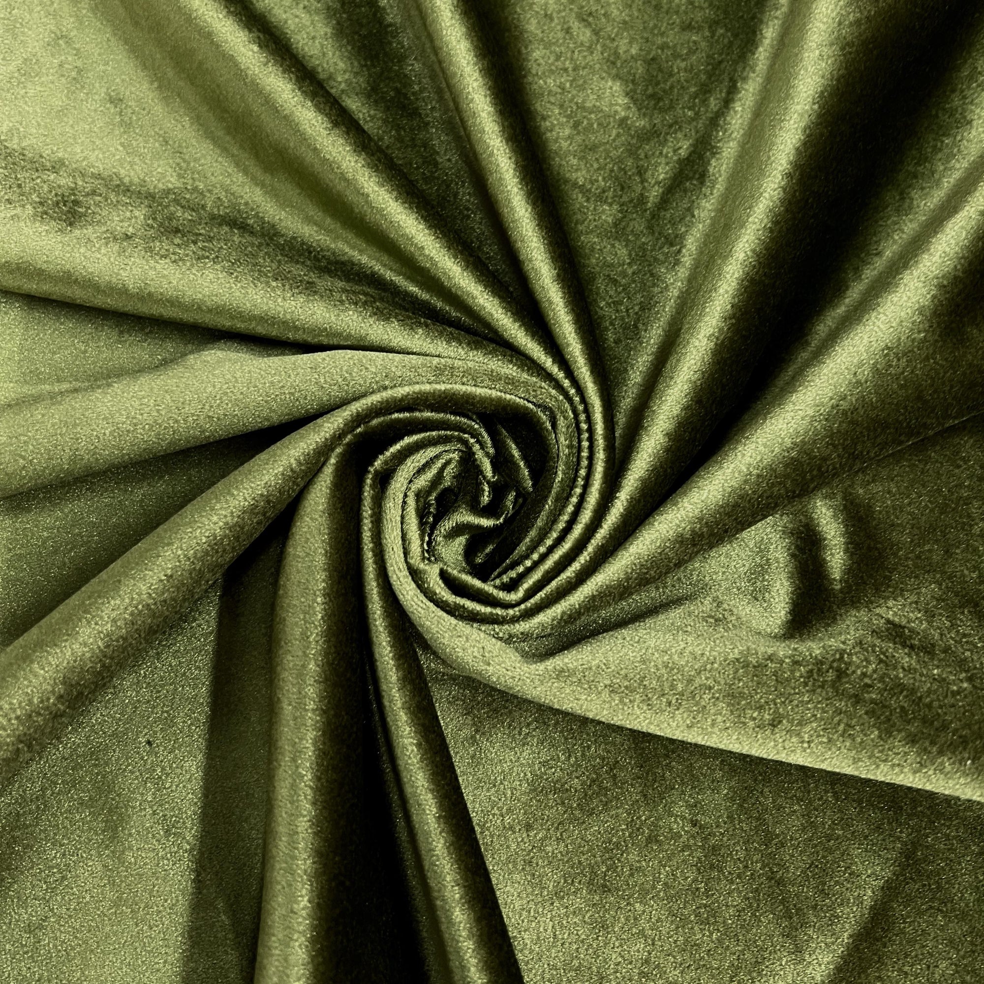 Contessa OLIVE GREEN Plush Non-Stretch Velvet Fabric for Apparel, Costumes, Curtains, Chair/Throw Pillow Cover, Crafts