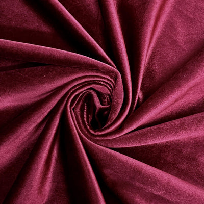 Contessa BURGUNDY Plush Non-Stretch Velvet Fabric for Apparel, Costumes, Curtains, Chair/Throw Pillow Cover, Crafts
