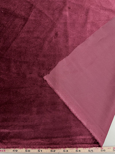 Contessa BURGUNDY Plush Non-Stretch Velvet Fabric for Apparel, Costumes, Curtains, Chair/Throw Pillow Cover, Crafts